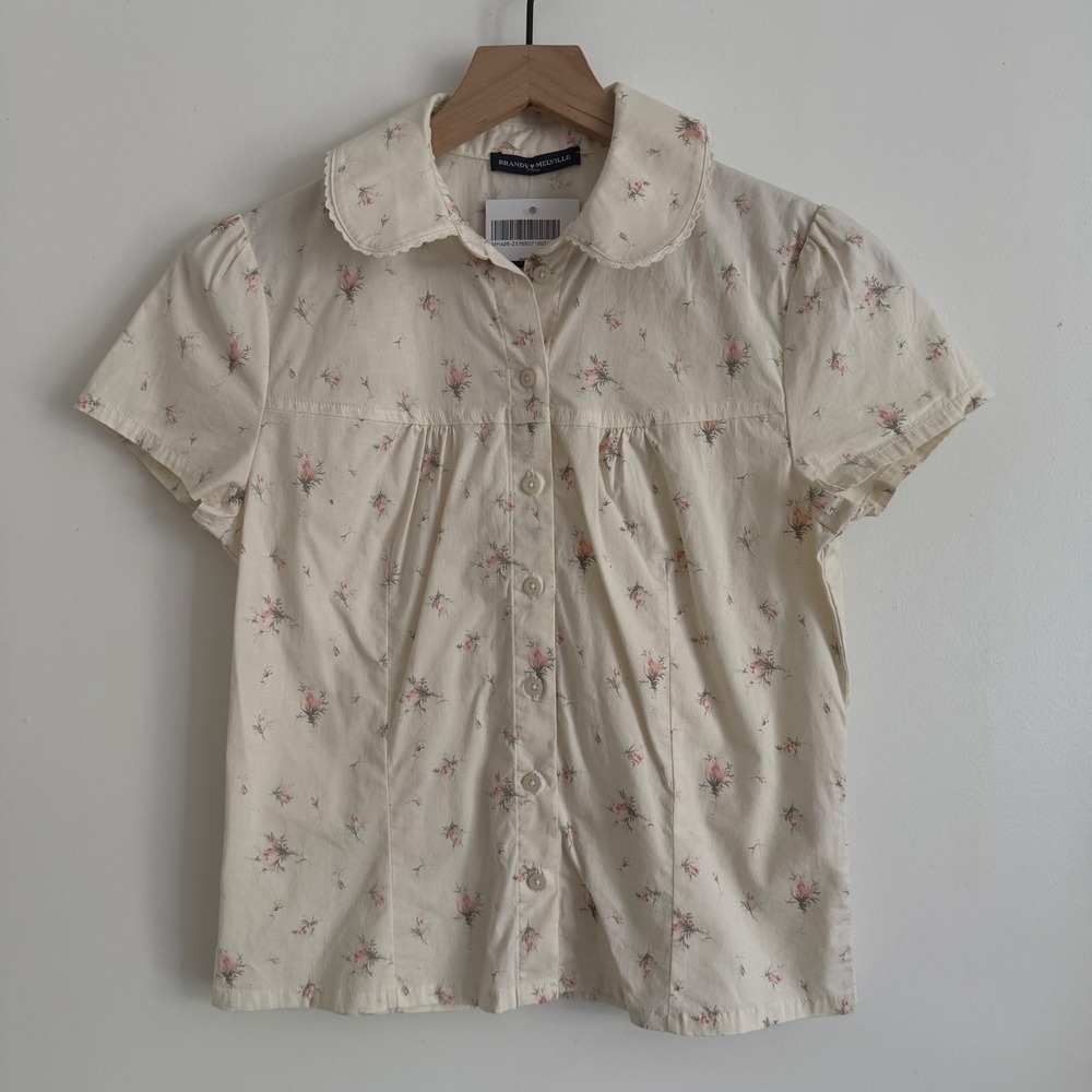 NWT Brandy Melville Cotton Baby Doll Top Cottagecore Y2K 2000s Coquette